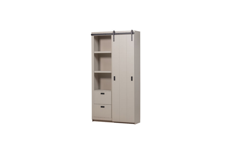 Wall Cabinet 230x122 cm Rough Sawn Pine Dust Slide Barn Vtwonen