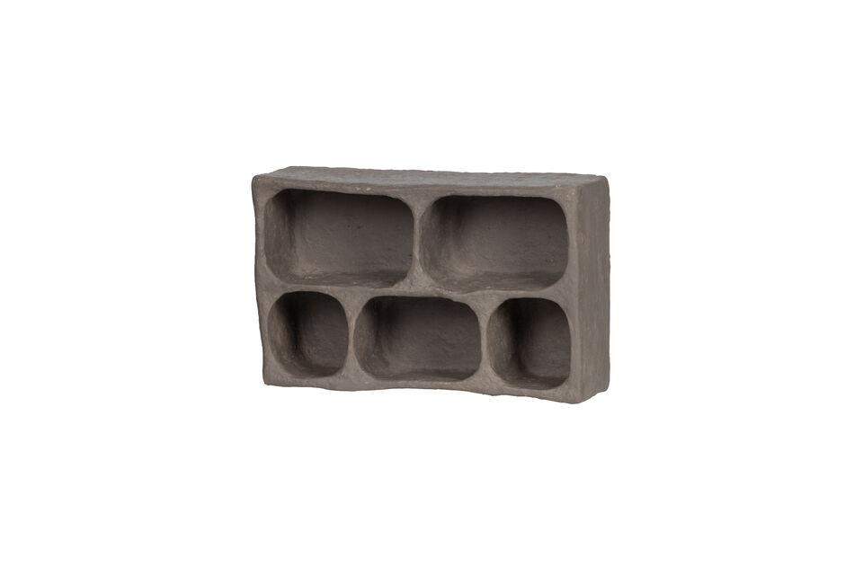 Wall cabinet 70x45 cm grey papier mache Clay Woood