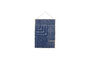 Miniature Wall decoration 45x64 cm in blue wool Velva Clipped