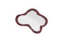 Miniature Wall Mirror in Red Polyresin Violeta Clipped
