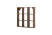 Miniature Wall shelf 53x53 cm in brown reclaimed wood Tilo 4