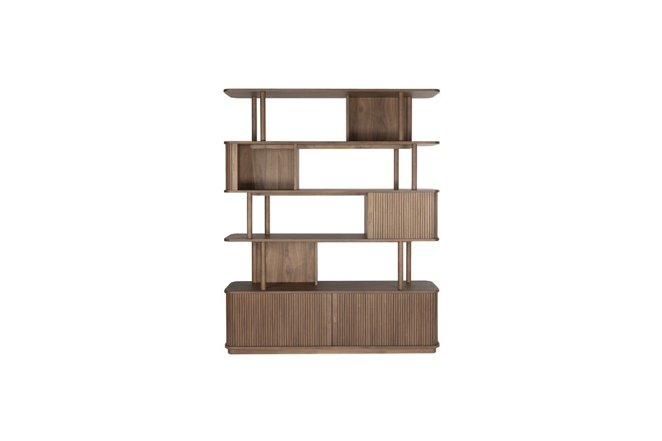 The convenient sliding doors can be fully closed to keep items out of sight