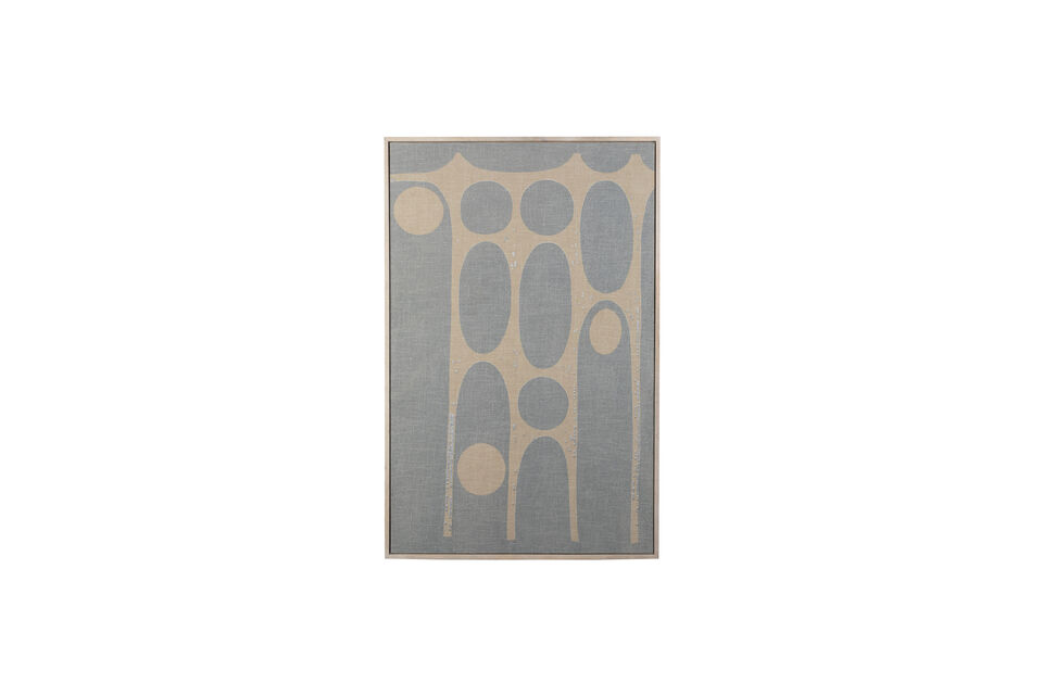 Hergestellt aus blauem und beigem Baumwollcanvas