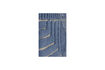 Miniatuur Wanddecoratie 45x64 cm van blauwe wol Velva 5