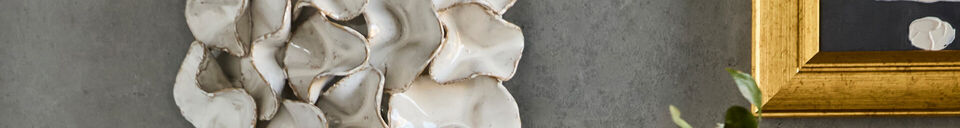 Benadrukte materialen Wanddecoratie van gebroken wit gres HDFold