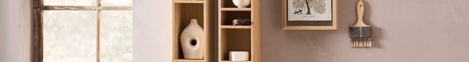 Benadrukte materialen Wandkast 130 cm MDF naturel SHOW IT