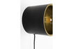 Miniatuur Wandlamp rond S van zwart ijzer Sunny 6