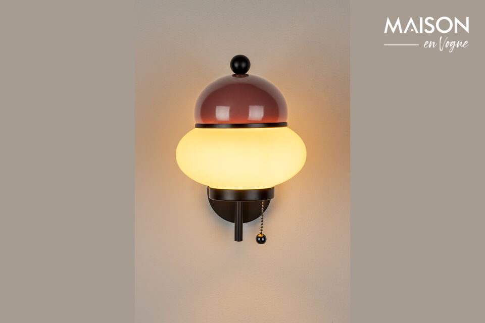 Wandlamp van rood metaal Bumble Zuiver