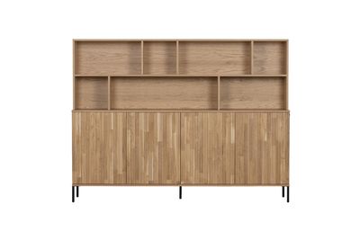 Wandschrank aus Eiche beige New