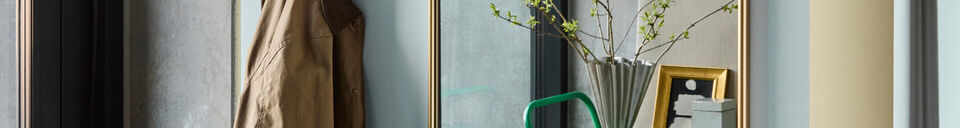 Benadrukte materialen Wandspiegel 60x80 cm goudkleurig staal HDMirror