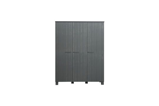 See the product profile wardrobe 3 doors in dark gray wood Dennis Wardrobe 3 doors in dark gray wood Dennis