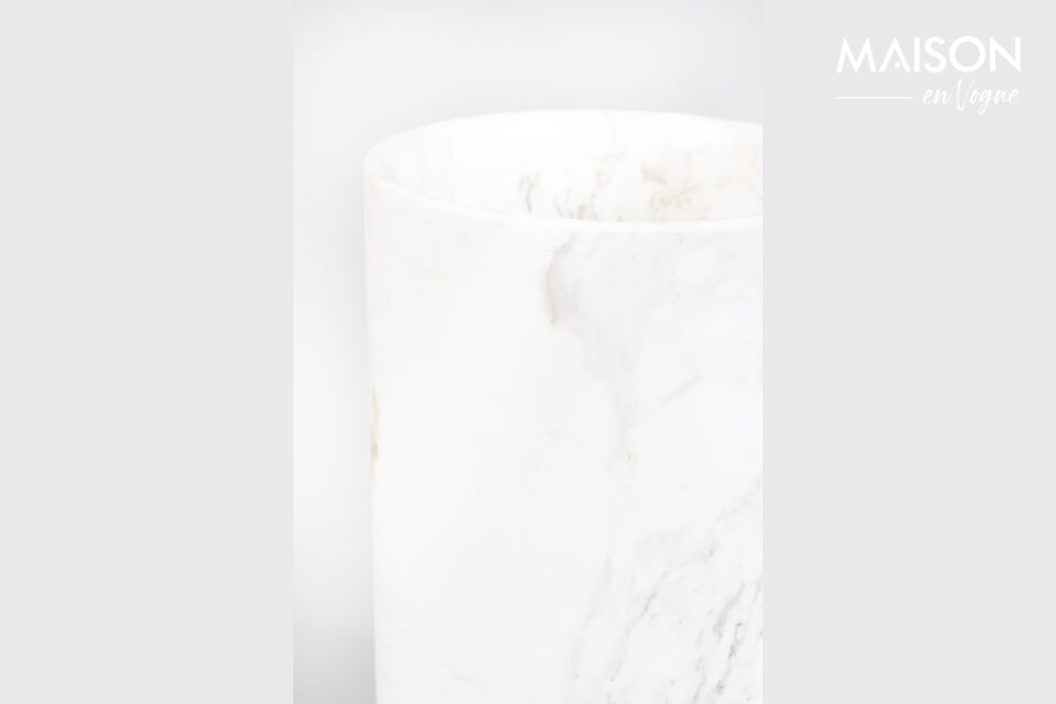 Weiße Vase aus massivem Marmor Fajen - 7