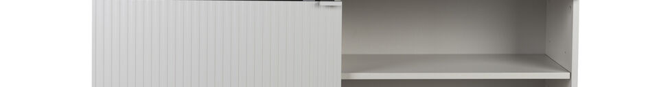 Materialbeschreibung Weißes MDF-Highboard Cayo