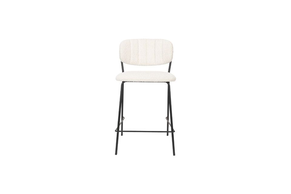Discover timeless elegance with the Jolien white bouclé counter chair