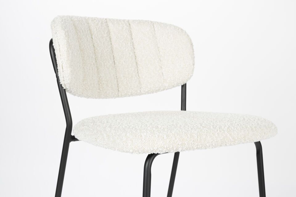 Its white color helps to visually brighten and enlarge the space