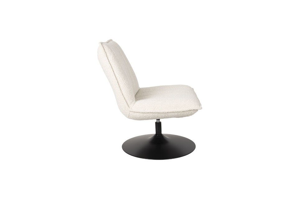 The soft bouclé fabric adds an extra touch of comfort to this chair