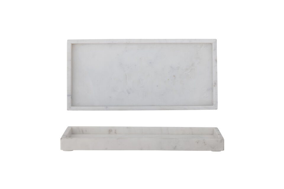 White marble tray 38x18 cm Majsa Bloomingville