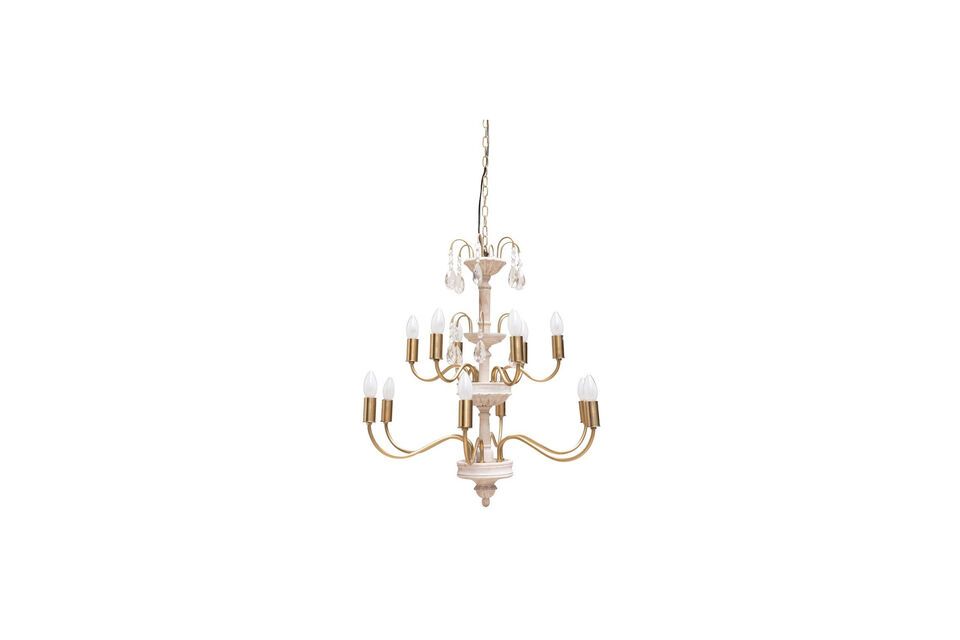 The Saumur White Metal Chandelier is an ideal choice for those who want to combine functionality