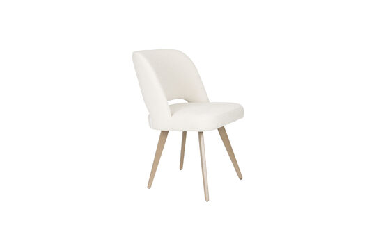 White polyester dining chair Yves Clipped