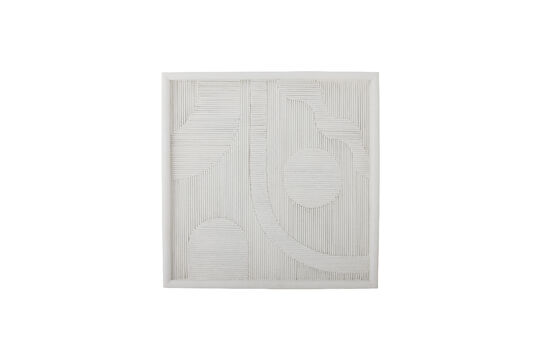 White polyresin wall decor Patina Clipped