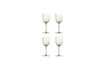 Miniatuur Wijnglazen set van 4 glas brons Aston 1