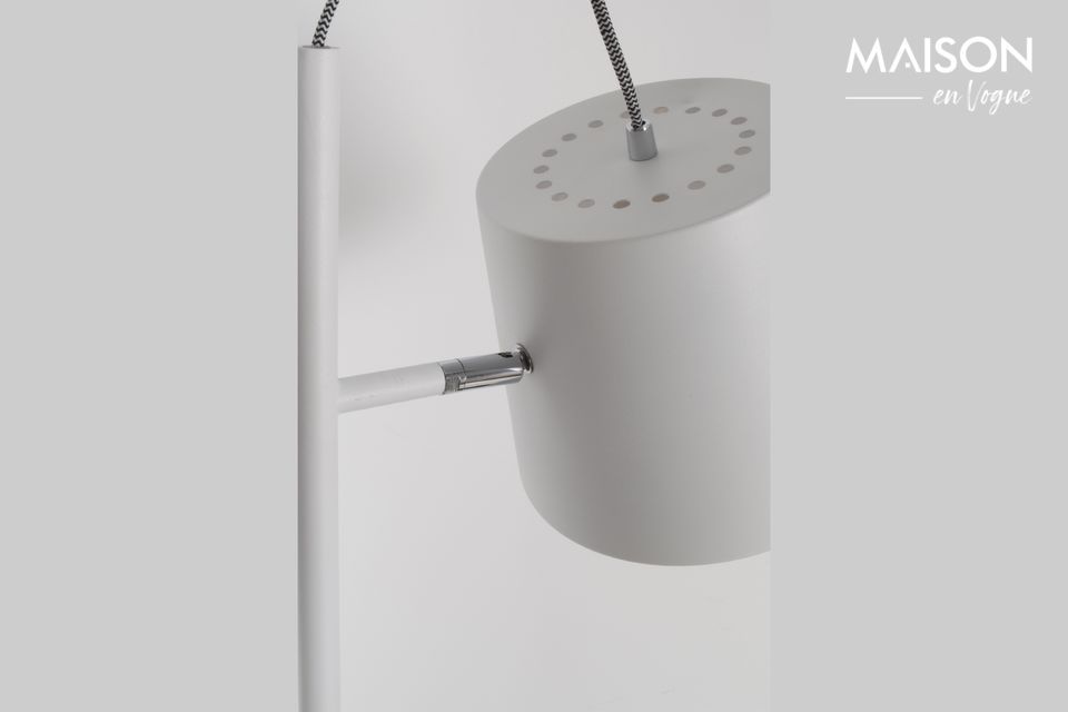 Witte metalen vloerlamp Buckle Head - 10