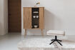 Miniatuur Witte stoffen hocker Tyler 4