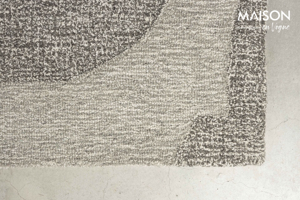 Wollen vloerkleed 160x240 cm, grijs Frantic - 15