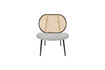 Miniature Wooden living room armchair with gray Spike fabric 21