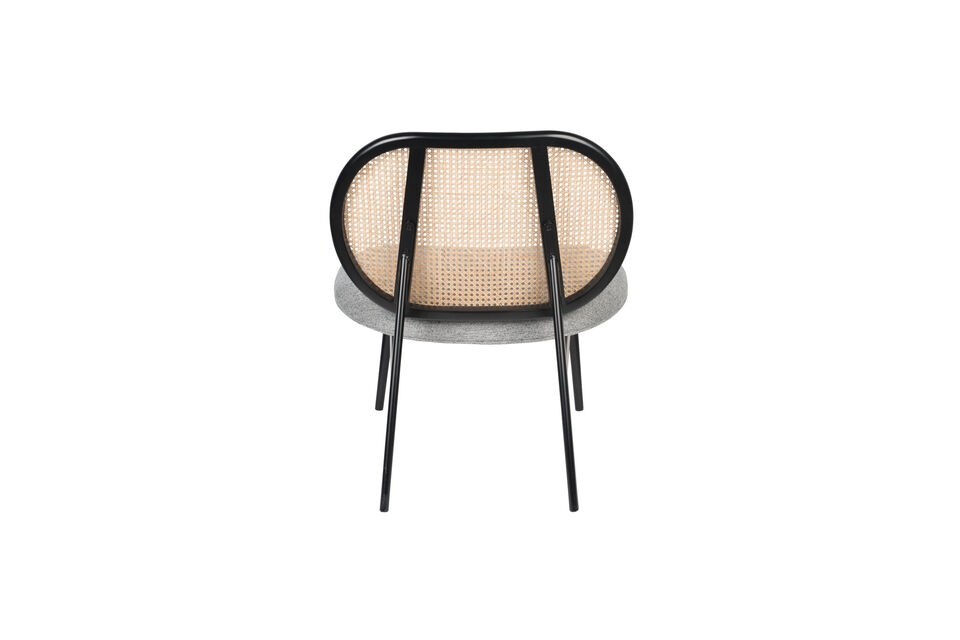 Wooden living room armchair with gray Spike fabric - 22