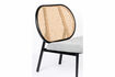Miniature Wooden living room armchair with gray Spike fabric 9