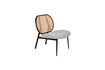 Miniature Wooden living room armchair with gray Spike fabric 20