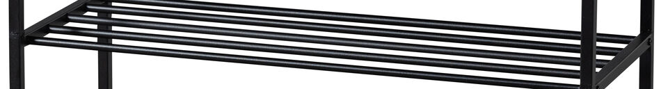 Descriptivo Materiales  Zapatero Set de 2 Metal negro FERRO