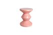 Miniature Zig zag light pink fiberglass stool 1