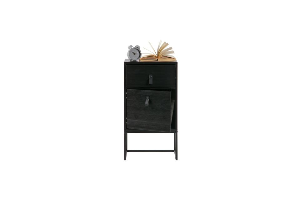 The bedside table is delivered with a construction kit and is easily assembled using the assembly