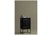 Miniature Zola wood and black metal bedside table 3