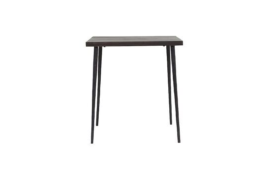 Zwart gelakte houten eettafel