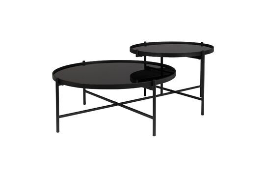 Zwart glazen salontafel Lily