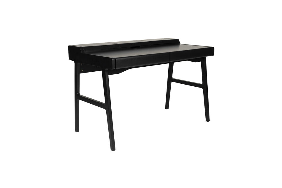 Zwart houten bureau Kaat - 8