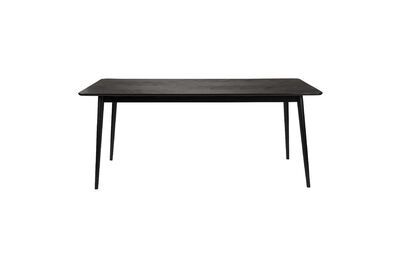 Zwarte houten eettafel 180cm Fabio