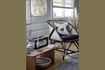 Miniatuur Zwarte rieten Chaise Longue Loue 2