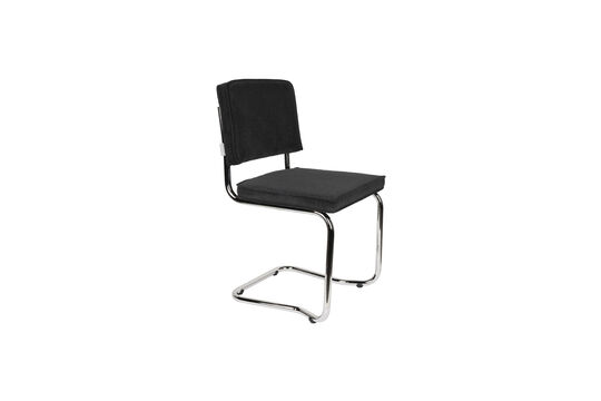 Zwarte stoffen stoel Ridge Kink Rib Productfoto